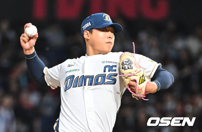 [OSEN=창원, 이석우 기자] 8일 창원NC파크에서 2026 신한 SOL KBO 리그 NC 다이노스와 삼성 라이온즈의 경기가 열렸다. 홈팀 NC는 목지훈이, 방문팀 삼성은 장찬희가 선발 출전했다. NC 다이노스 김태경이 역투하고 있다. 2026.05.08 / foto0307@osen.co.kr