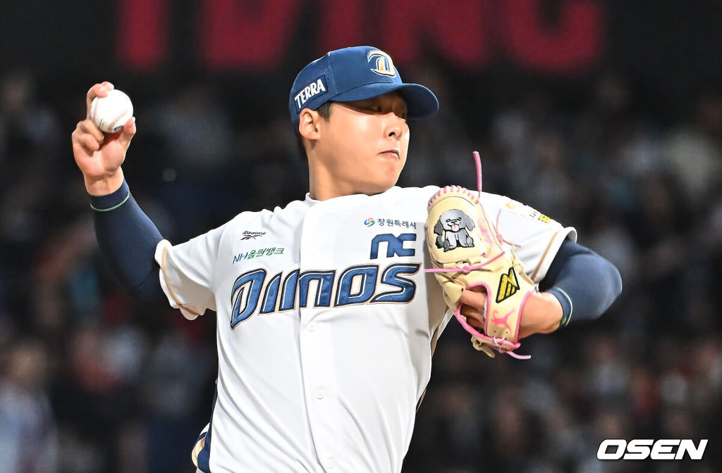 8일 창원NC파크에서 2026 신한 SOL KBO 리그 NC 다이노스와 삼성 라이온즈의 경기가 열렸다. 홈팀 NC는 목지훈이, 방문팀 삼성은 장찬희가 선발 출전했다. NC 다이노스 김태경이 역투하고 있다. 2026.05.08 / foto0307@osen.co.kr