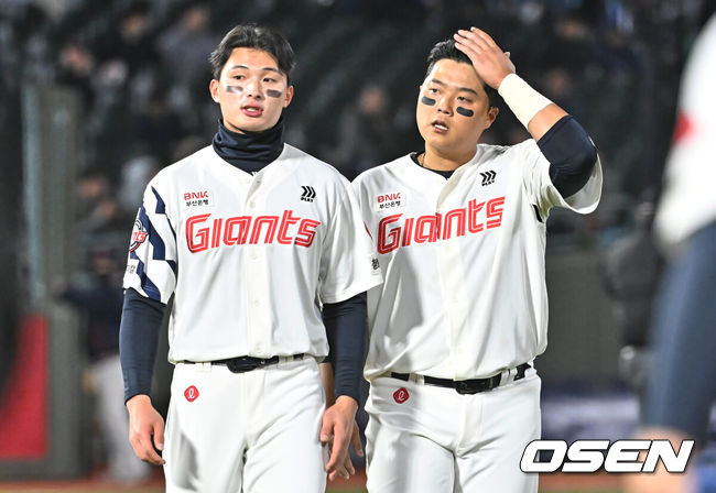 [OSEN=부산, 이석우 기자] 롯데 자이언츠 윤동희, 한동희  / foto0307@osen.co.kr