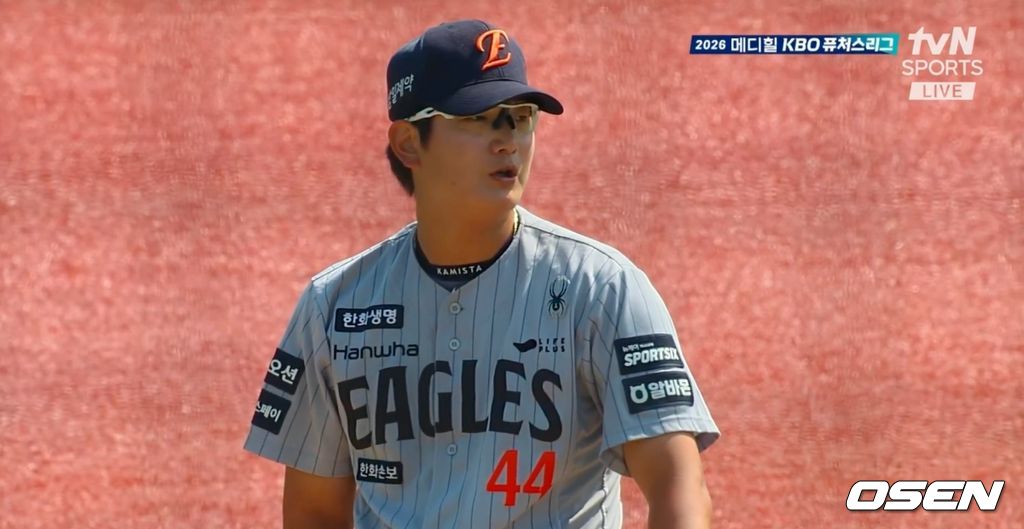 [사진] 한화 이글스 김서현 ⓒtvN SPORTS 중계화면