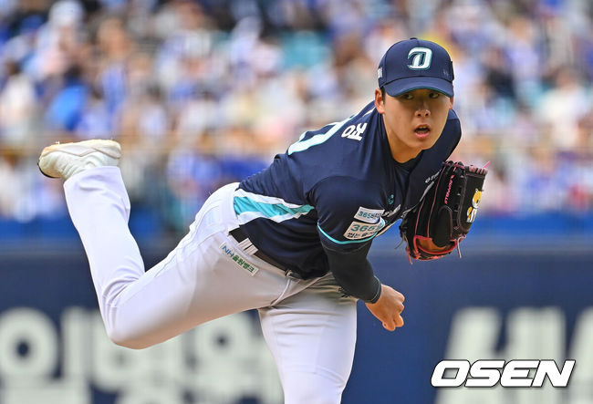 [OSEN=대구, 이석우 기자] 3일 대구삼성라이온즈파크에서 2026 신한 SOL KBO 리그 삼성 라이온즈와 NC 다이노스의 경기가 열렸다. 홈팀 삼성은 최원태가, 방문팀 NC는 김태경이 선발 출전했다. NC 다이노스 선발 투수 김태경이 역투하고 있다. 2026.06.03 / foto0307@osen.co.kr