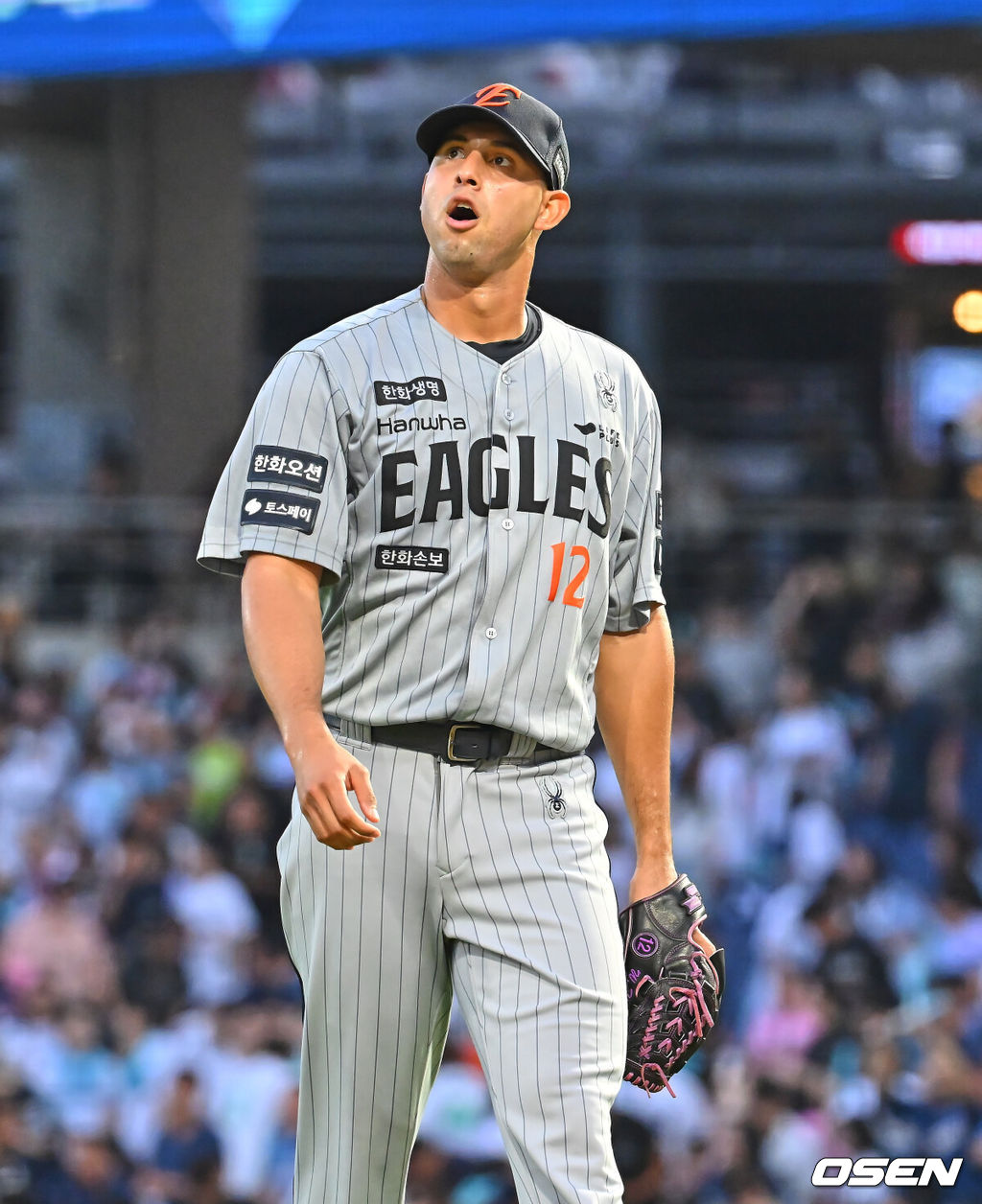 18일 창원NC파크에서 2026 신한 SOL KBO 리그 NC 다이노스와 한화 이글스의 경기가 열렸다. 홈팀 NC는 테일러가, 방문팀 한화는 에르난데스가 선발 출전했다. 한화 이글스 선발투수 에르난데스가 2회말 수비를 마치고 아쉬운 표정을 짓고 있다. 2026.06.18 / foto0307@osen.co.kr