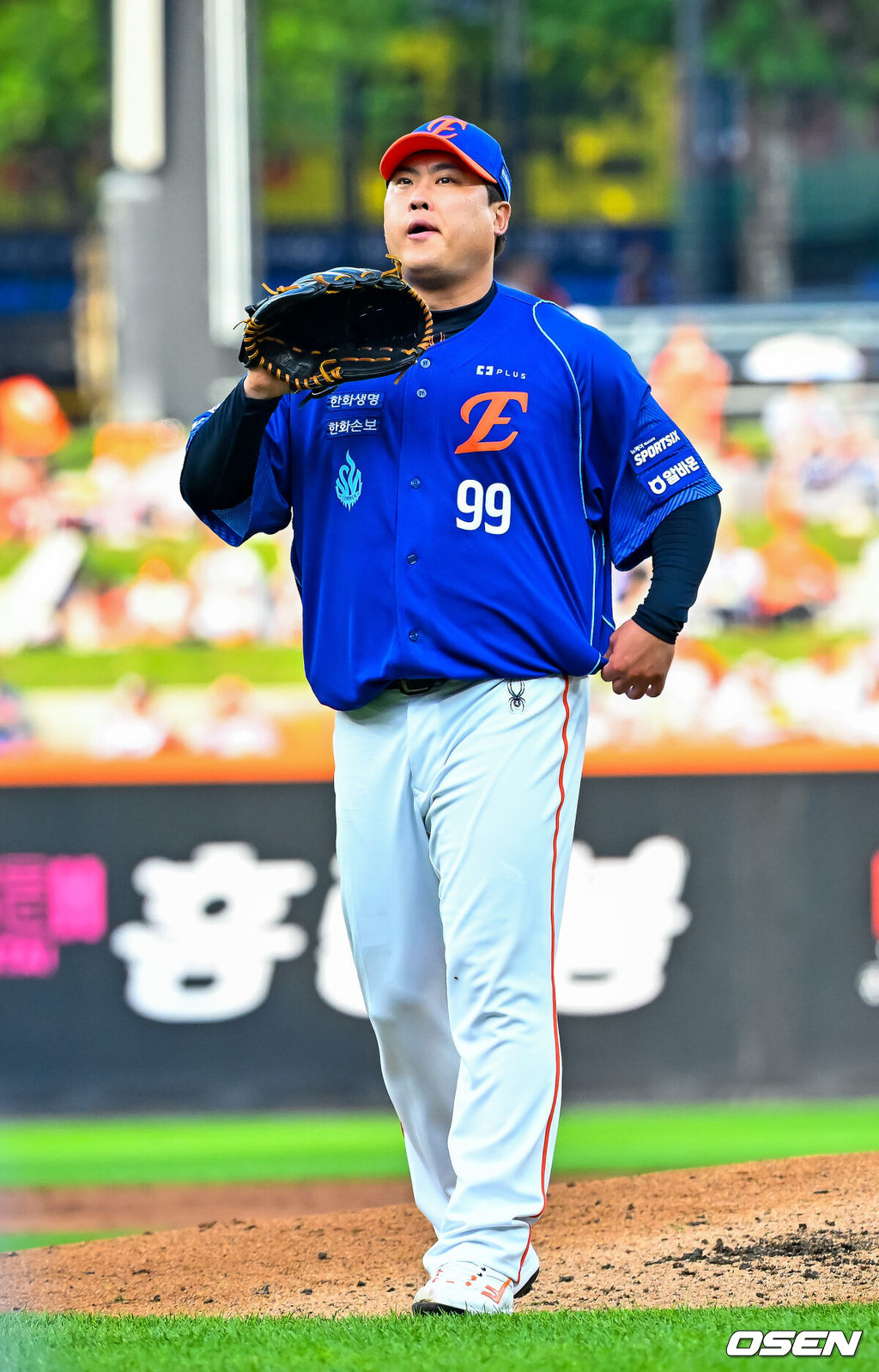 19일 대전 한화생명 볼파크에서 2026 신한 SOL KBO리그 한화 이글스와 키움 히어로즈의 경기가 열렸다.이날 한화는 류현진, 키움은 박준현이 선발로 나섰다.2회초 무사 1, 3루 위기에서 키움 권혁빈을 상대한 한화 선발 류현진은 직구만 3구를 던져서 헛스윙 삼진을 잡아내고 있다. 한·미 통산 2500탈삼진이 기록됐다. 2026.07.19 / rumi@osen.co.kr