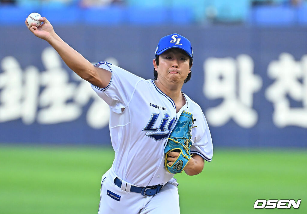 29일 대구삼성라이온즈파크에서 2026 신한 SOL KBO 리그 삼성 라이온즈와 KIA 타이거즈의 경기가 열렸다. 홈팀 삼성은 양창섭이, 방문팀 KIA는 시라카와가 선발 출전했다. 삼성 라이온즈 선발 투수 양창섭이 역투하고 있다. 2026.07.29 / foto0307@osen.co.kr