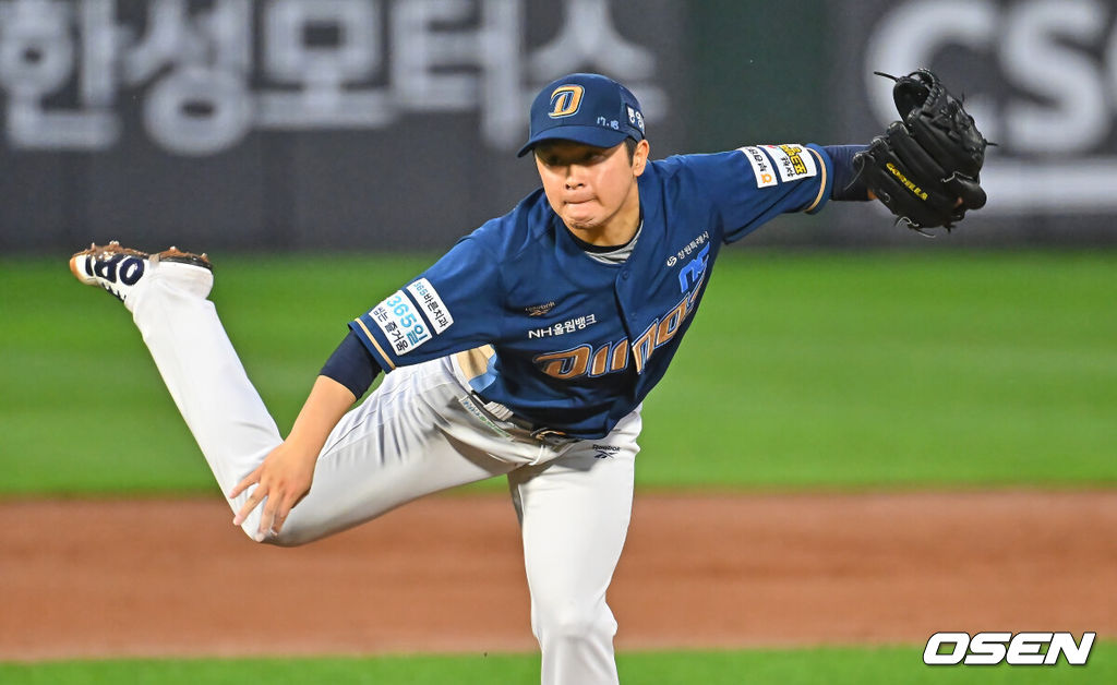 25일 부산 사직야구장에서 2026 신한 SOL KBO 리그 롯데 자이언츠와 NC 다이노스의 경기가 열렸다. 홈팀 롯데는 이민석이, 방문팀 NC는 토다가 선발 출전했다.NC 다이노스 선발 투수 토다가 역투하고 있다. 2026.06.25 / foto0307@osen.co.kr