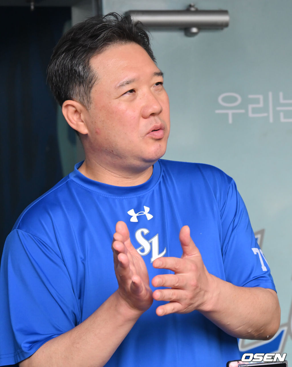 29일 대구삼성라이온즈파크에서 2026 신한 SOL KBO 리그 삼성 라이온즈와 KT 위즈의 경기가 열린다. 홈팀 삼성은 페덱이, 방문팀 KT는 로건이 선발 출전한다. 삼성 라이온즈 박진만 감독이 기자들과 인터뷰를 하고 있다. 2026.08.29 / foto0307@osen.co.kr