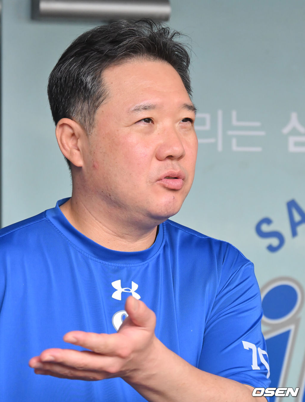 29일 대구삼성라이온즈파크에서 2026 신한 SOL KBO 리그 삼성 라이온즈와 KT 위즈의 경기가 열린다. 홈팀 삼성은 페덱이, 방문팀 KT는 로건이 선발 출전한다. 삼성 라이온즈 박진만 감독이 기자들과 인터뷰를 하고 있다. 2026.08.29 / foto0307@osen.co.kr