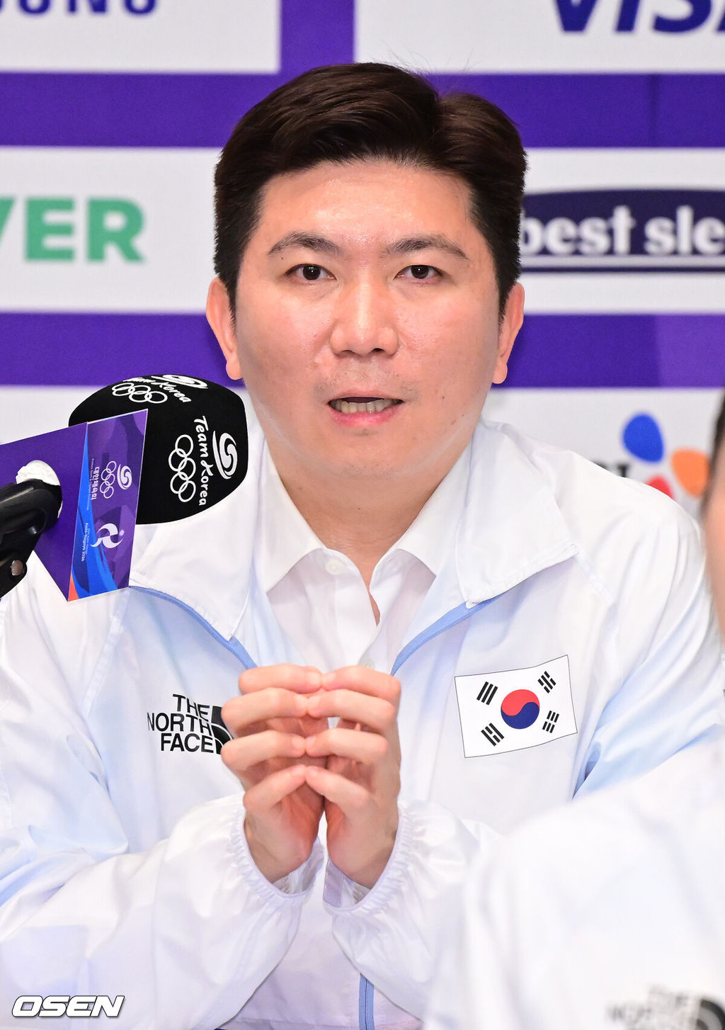 20일 오후 충북 진천 국가대표선수촌에서 ‘2026 아이치·나고야 아시안게임’ D-30 미디어데이가 열렸다.오는 9월 19일 일본 아이치현 나고야에서 막을 올리는 20번째 하계 아시안게임인 이번 대회는 10월 4일까지 16일간 펼쳐진다.유승민 대한체육회장이 인사말을 전하고 있다. 2026.08.20 / dreamer@osen.co.kr