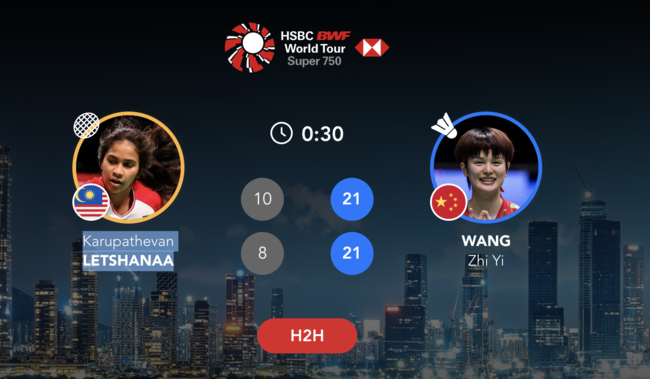 [사진] 30분 만에 승리한 왕즈이 / BWF 홈페이지