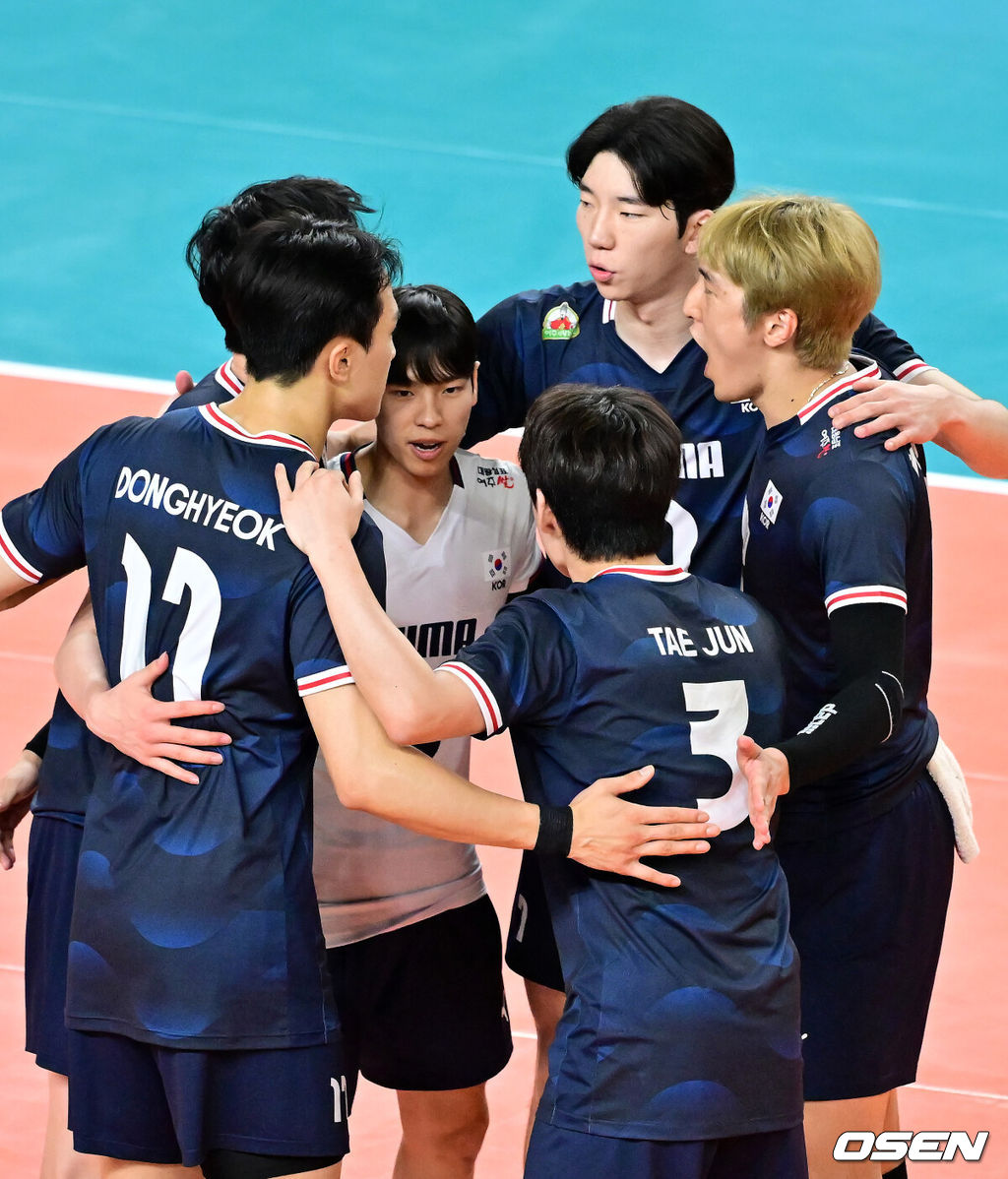 한국 남자배구 대표팀. /OSEN DB
