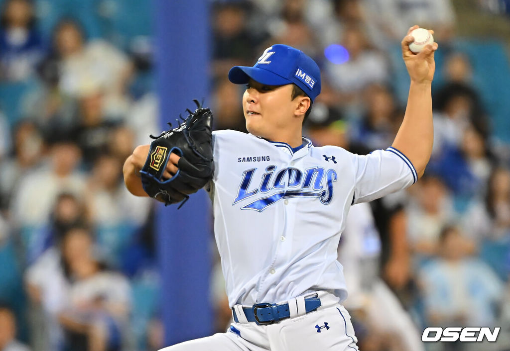 12일 대구삼성라이온즈파크에서 2026 신한 SOL KBO 리그 삼성 라이온즈와 LG 트윈스의 경기가 열렸다. 홈팀 삼성은 후라도가, 방문팀 LG는 톨허스트가 선발 출전했다. 삼성 라이온즈 이승민이 역투하고 있다. 2026.09.12 / foto0307@osen.co.kr