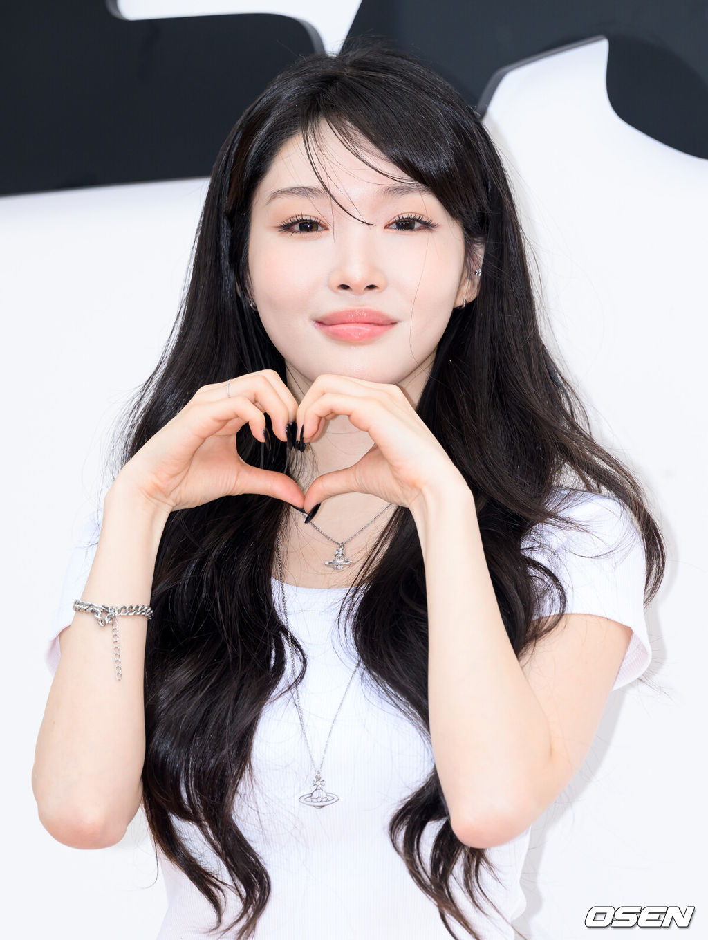 20일 서울 강남구 꼴라보하우스 도산에서 미국 프리미엄 가전 브랜드의 팝업 포토세션이 열렸다.이날 행사에는 프리지아, 이시안, 가수 청하, 안무가 가비가 참석해 자리를 빛냈다.가수 청하가 포토타임을 가지고 있다. 2025.06.20 /sunday@osen.co.kr