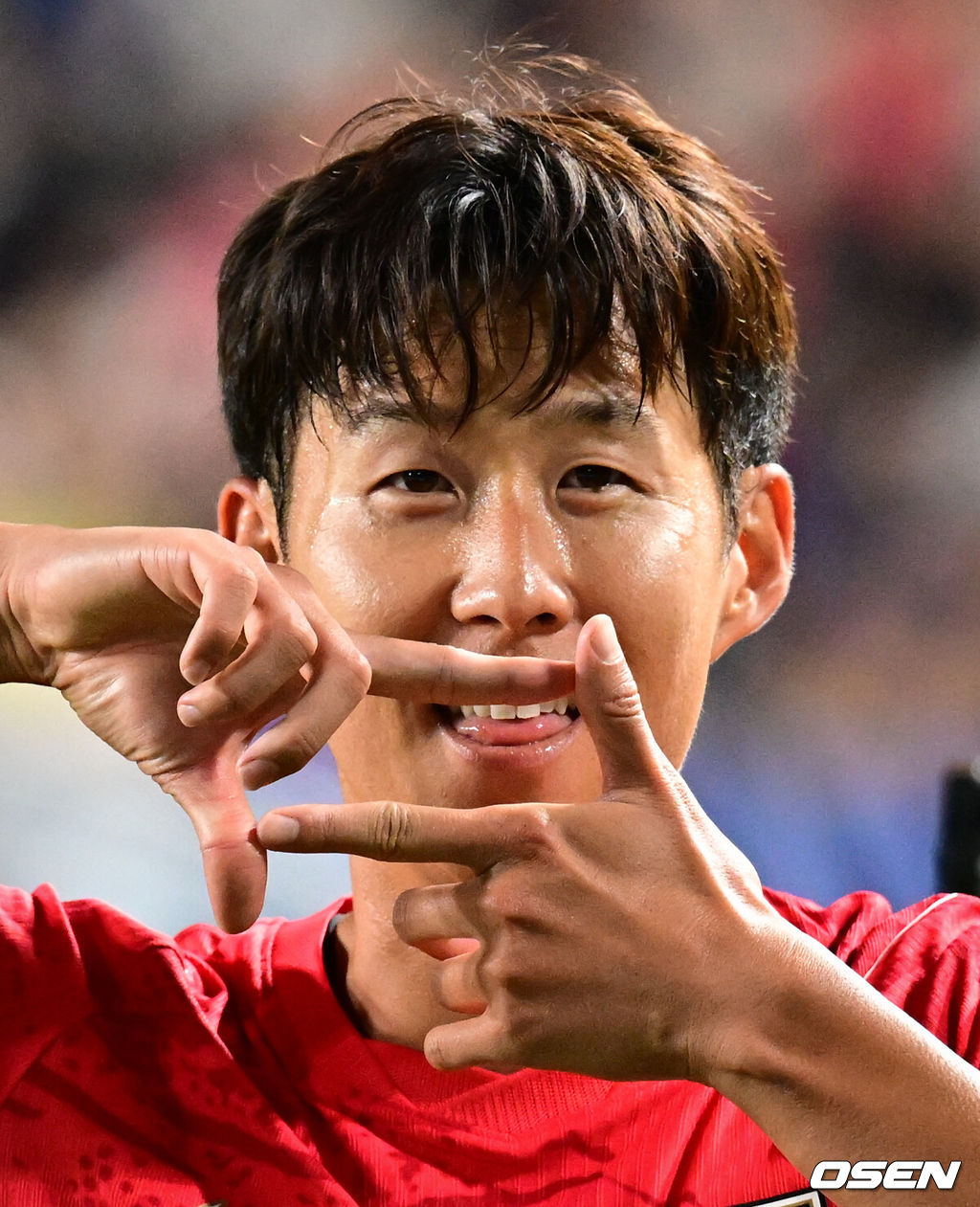 로베르트 모레노 감독이 이끄는 대한민국 축구대표팀이 24일 수원월드컵경기장에서 에콰도르와 친선경기를 가졌다.이날 경기는 모레노 감독의 대한민국 축구대표팀 데뷔전으로 임시 감독의 계약 기간은 오는 11월 27일까지다. A매치 6경기를 치른 뒤 성적과 경기 내용을 바탕으로 계약 연장 여부가 결정된다.후반 대한민국 손흥민이 추가골을 넣은 뒤 날린 뒤 세리머니를 하고 있다. 2026.09.24 /cej@osen.co.kr