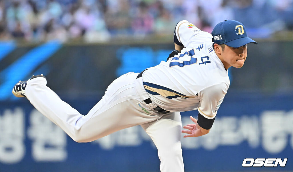 26일 창원NC파크에서 2026 신한 SOL KBO 리그 NC 다이노스와 한화 이글스의 경기가 열렸다. 홈팀 NC는 토다가, 방문팀 한화는 황준서가 선발 출전했다. NC 다이노스 선발투수 토다가 역투하고 있다. 2026.09.26 / foto0307@osen.co.kr