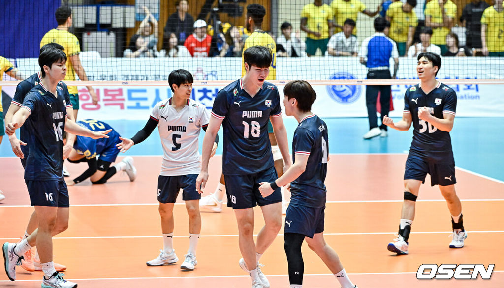 한국 남자배구 대표팀. /OSEN DB