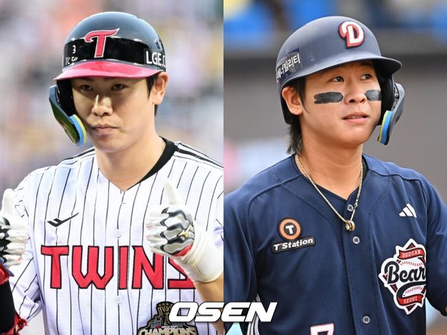 홍창기(좌)와 박찬호 / OSEN DB