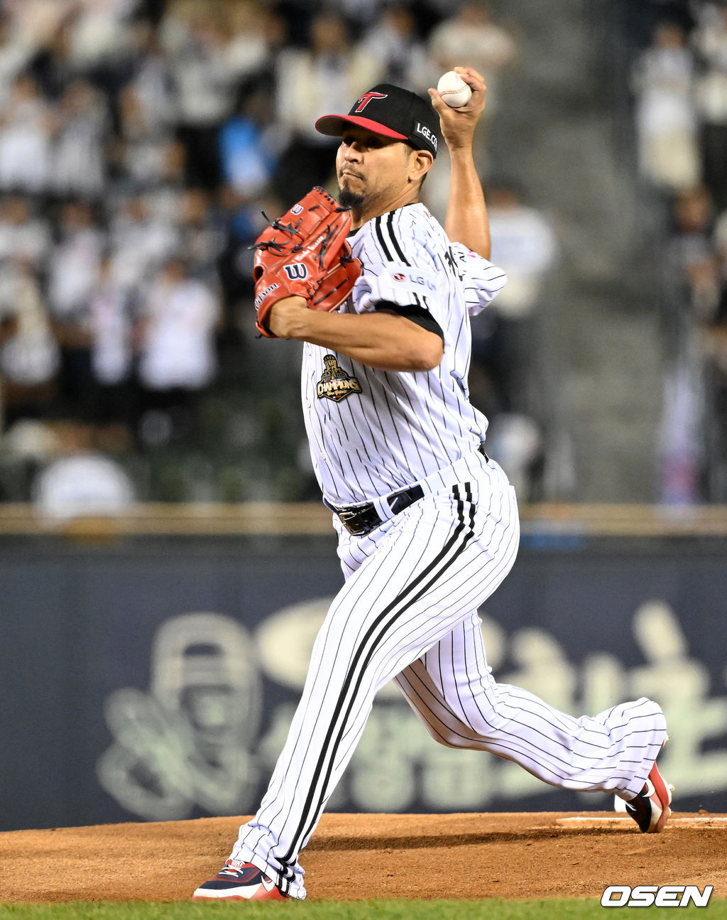카라스코 KBO 포스트시즌 첫 승리 경기 두산전 선발 투구 동작