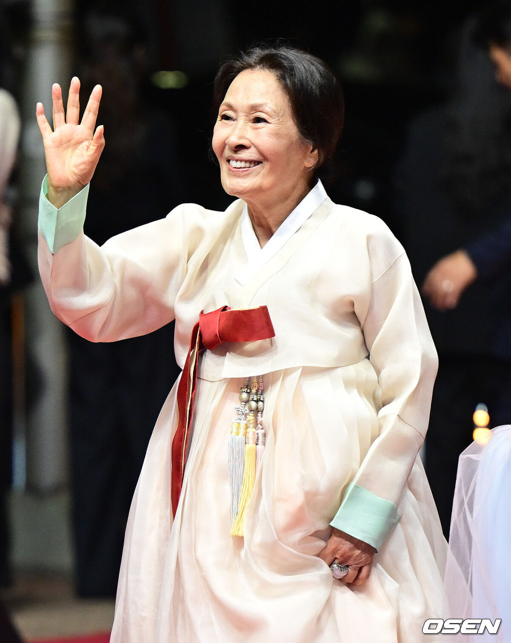 6일 오후 부산 우동 영화의전당에서 ‘제31회 부산국제영화제’ 개막식 레드카펫 행사가 열렸다.올해로 31회째를 맞는 부산국제영화제는 이날 오후 개막식을 시작으로 오는 15일까지 59개국 316편을 상영한다. 배우 김혜자가 레드카펫을 밟고 있다. 2026.10.06 / dreamer@osen.co.kr