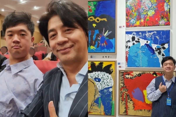 (왼쪽부터) 아들 혁준 군과 아버지 권오중
