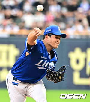삼성 라이온즈 최원태 투구 장면